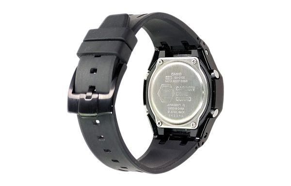 Кастомные часы Casio G-Shock GA-2100 — звёздный циферблат и чёрный ремешок — фото 2