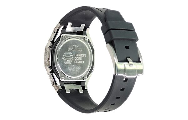Кастомные часы Casio G-Shock GA-2100 — синий циферблат и чёрный ремешок — фото 2