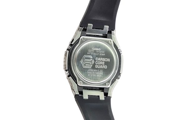 Кастомные часы Casio G-Shock GA-2100 — синий циферблат и чёрный ремешок — фото 4