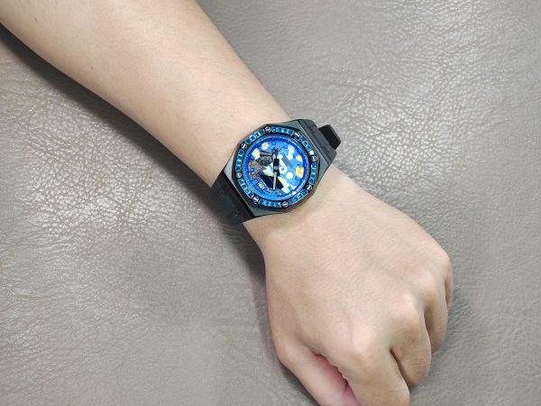Кастомные часы Casio G-Shock GA-2100 — звёздный циферблат и чёрный ремешок — фото 6