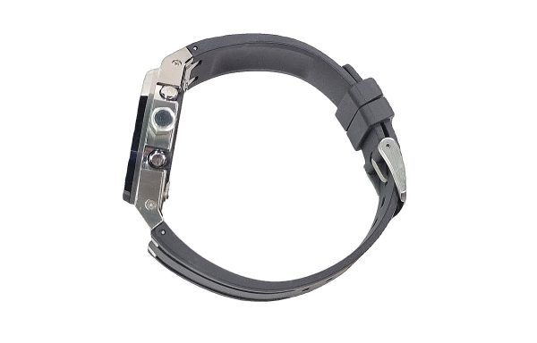 Кастомные часы CASIO 1A | Чёрный ремешок · Оранжевые акценты | CasiOAK Custom