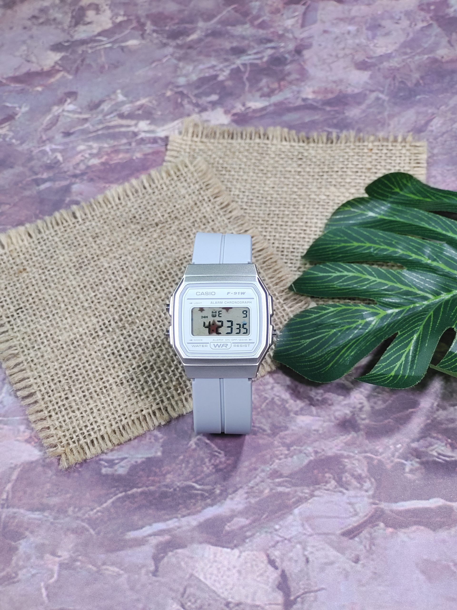 Кастомные часы CASIO F-91W | Мод | CasiOAK Custom Кастомные часы Casio F-91W — серый силиконовый ремешок и звёздный дисплей