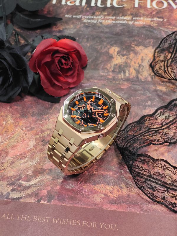 Кастомные часы Casio G-Shock GA-2100 — бронзовый корпус и тёмный циферблат — фото 3