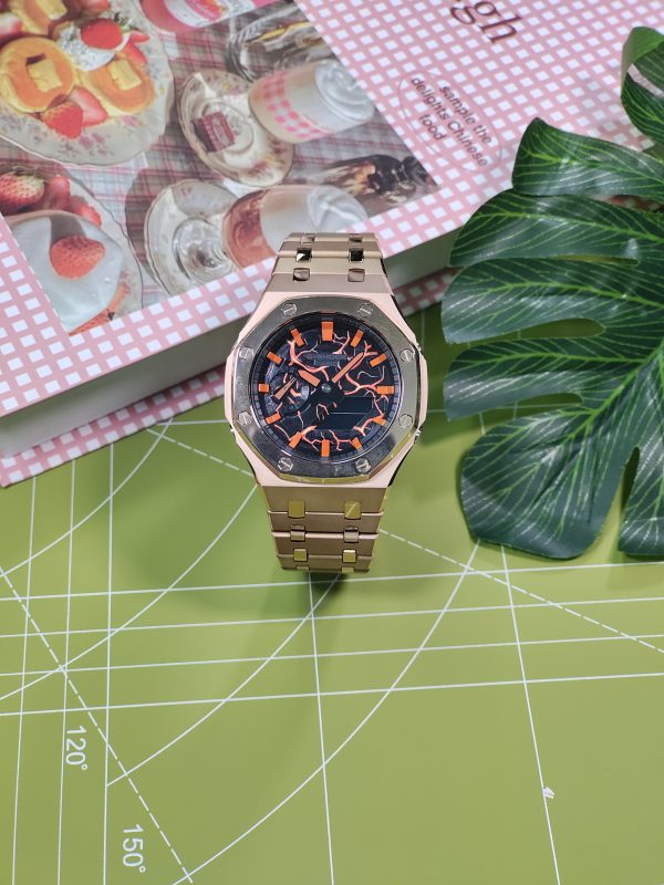 Кастомные часы Casio G-Shock GA-2100 — бронзовый корпус и тёмный циферблат — фото 6