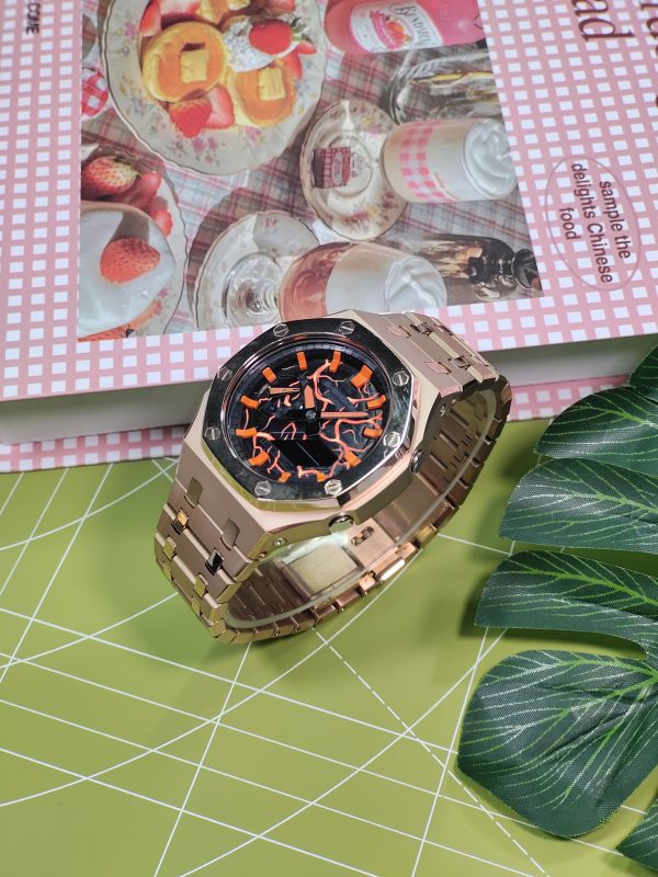 Кастомные часы Casio G-Shock GA-2100 — бронзовый корпус и тёмный циферблат — фото 7
