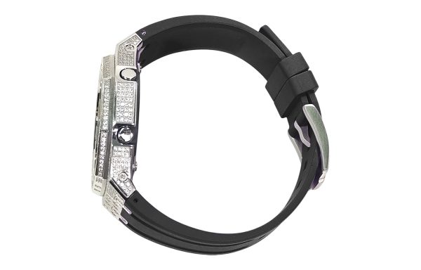 Кастомные часы Casio G-Shock GA-2100 — Кристаллы на безеле и Радужные индексы — фото 2