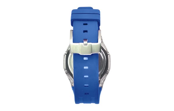Кастомные часы Casio G-Shock GA-2100 — прозрачный корпус и синий циферблат — фото 3