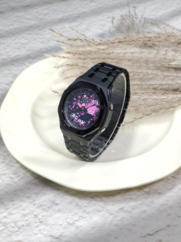 Кастомные часы Casio G-Shock GA-2100 — чёрный браслет и чёрный безель — фото 2