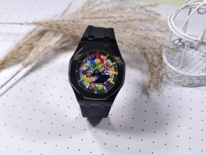 Кастомные часы Casio G-Shock Чернильный Небосвод Распускающееся Великолепие, чёрные. Купить кастом G-Shock CasiOAK Custom,...