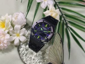 Кастомные часы Casio G-Shock Тёмная Неоновая Экспансия Света. Купить кастом G-Shock CasiOAK Custom, доставка по России