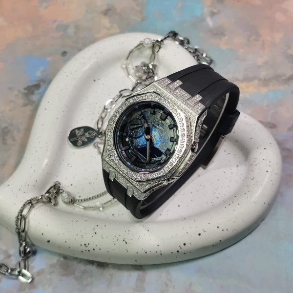 Кастомные часы Casio G-Shock Ночное Созвездие Сияющего Кольца. Купить кастом G-Shock CasiOAK Custom, доставка по России