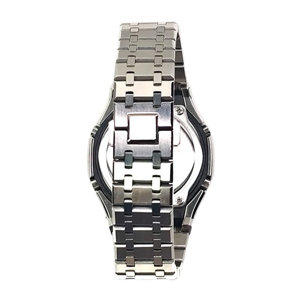 Кастомные часы Casio G-Shock Сине-Фиолетовый Кристалл, алые, вид сбоку. CasiOAK Custom, кастомные часы Casio ручная сборка