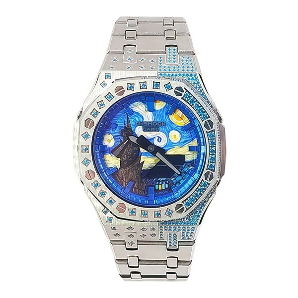 Кастомные часы Casio G-Shock Лунная Орбита Тайны. Купить кастом G-Shock CasiOAK Custom, доставка по России