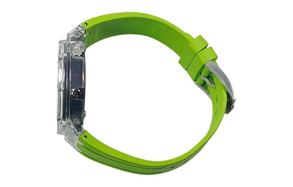 Кастомные часы Casio G-Shock Зелёный Луч Клинка, зелёные, детали циферблата. CasiOAK Custom, кастомные часы Casio ручная с...