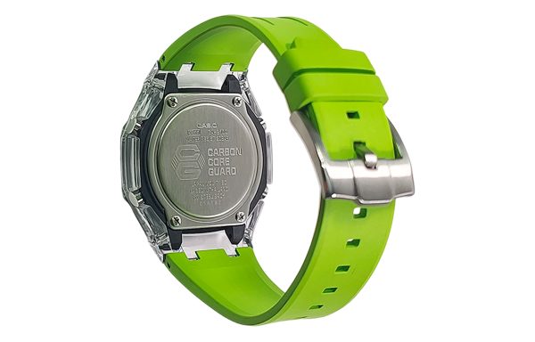 Кастомные часы Casio G-Shock Зелёный Луч Клинка, зелёные, на руке. CasiOAK Custom, кастомные часы Casio ручная сборка