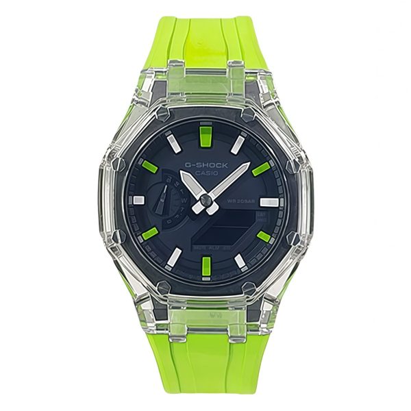 Кастомные часы Casio G-Shock Зелёный Луч Клинка, зелёные. Купить кастом G-Shock CasiOAK Custom, доставка по России