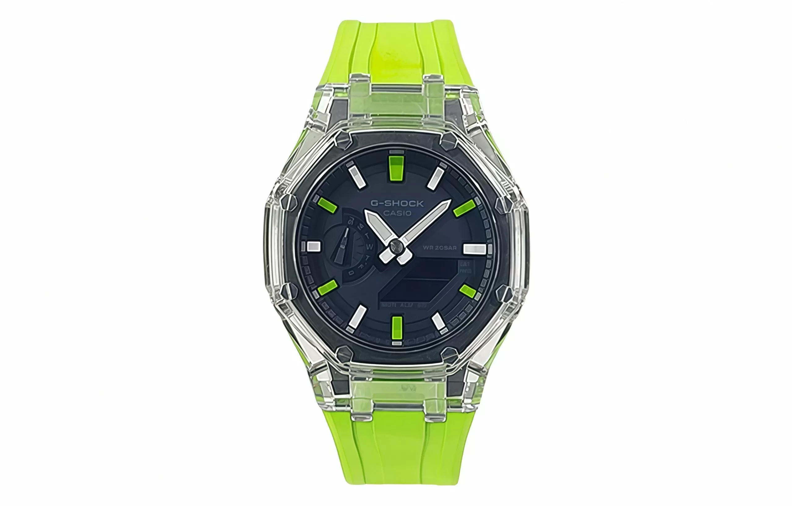 Кастомные часы Casio G-Shock Зелёный Луч Клинка, зелёные. Купить кастом G-Shock CasiOAK Custom, доставка по России