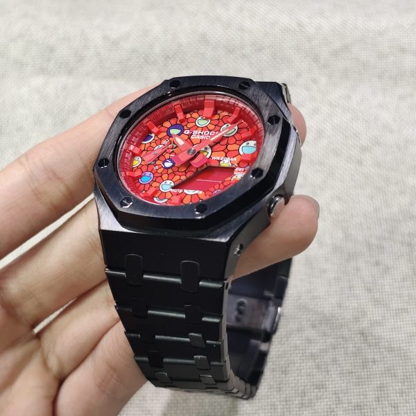 Кастомные часы Casio G-Shock Тёмное Сияние Улыбчивый Лик. Купить кастом G-Shock CasiOAK Custom, доставка по России
