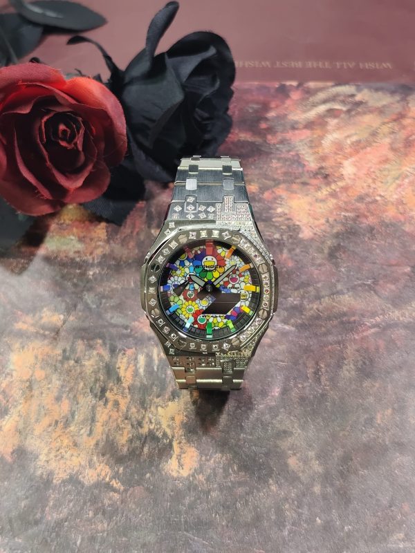 Кастомные часы Casio G-Shock Сверкающая Орбита Цветочный Указ, дополнительное фото. CasiOAK Custom, кастомные часы Casio р...