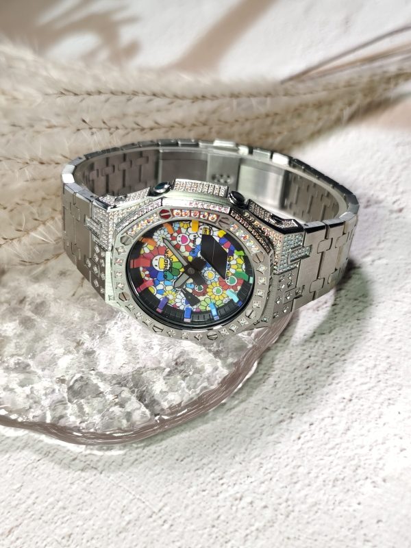 Кастомные часы Casio G-Shock Сверкающая Орбита Цветочный Указ, дополнительное фото. CasiOAK Custom, кастомные часы Casio р...