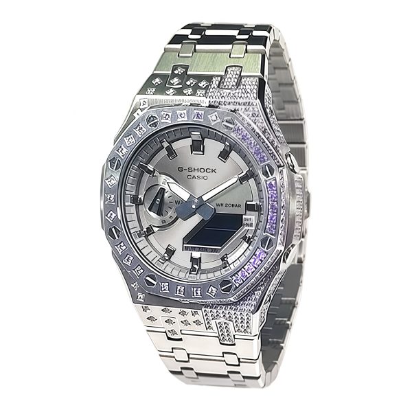 Кастомные часы Casio G-Shock Морозный Блеск Витража. Купить кастом G-Shock CasiOAK Custom, доставка по России