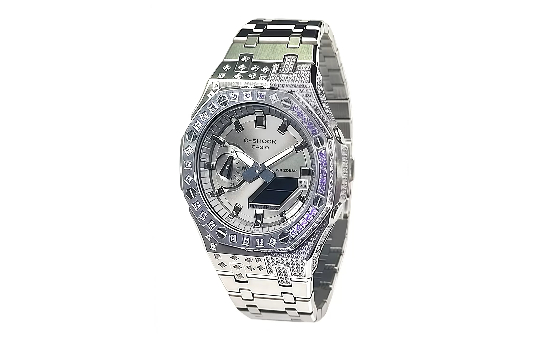 Кастомные часы Casio G-Shock Морозный Блеск Витража. Купить кастом G-Shock CasiOAK Custom, доставка по России