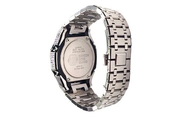 Кастомные часы Casio G-Shock Морозный Блеск Витража, детали циферблата. CasiOAK Custom, кастомные часы Casio ручная сборка