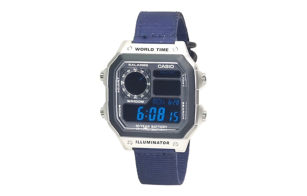 Кастомные часы Casio G-Shock Кобальтовый Вихрь Арктических Ветров, кобальтовые, вид сбоку. CasiOAK Custom, кастомные часы ...