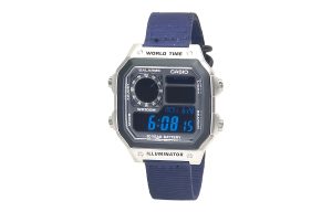 Кастомные часы Casio G-Shock Кобальтовый Вихрь Арктических Ветров, кобальтовые, вид сбоку. CasiOAK Custom, кастомные часы ...