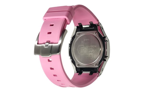 Кастомные часы Casio G-Shock Алый Рассвет Утренней Тени, алые, вид сбоку. CasiOAK Custom, кастомные часы Casio ручная сборка