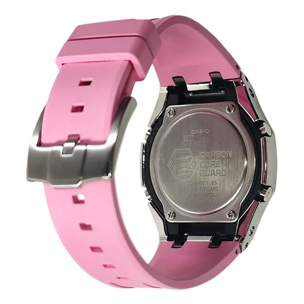 Кастомные часы Casio G-Shock Алый Рассвет Утренней Тени, алые, вид сбоку. CasiOAK Custom, кастомные часы Casio ручная сборка