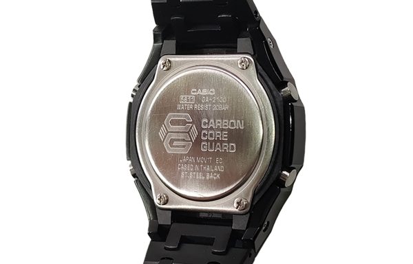 Кастомные часы Casio G-Shock Тёмная Неоновая Экспансия Света, вид сбоку. CasiOAK Custom, кастомные часы Casio ручная сборка