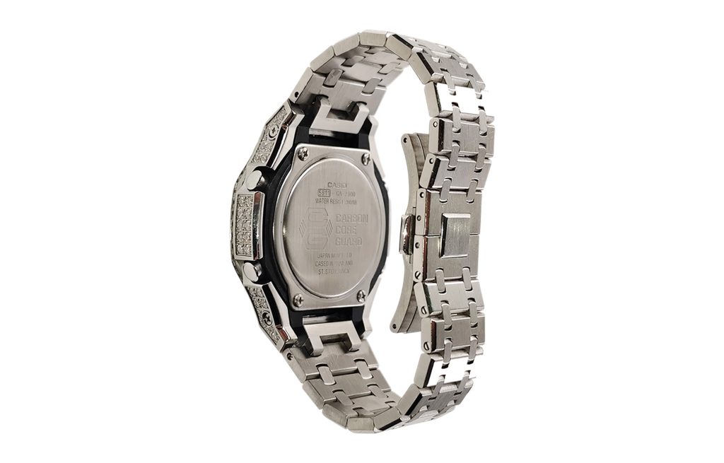 Кастомные часы Casio G-Shock Лазурный Небосвод Изумрудная Тень, изумрудные, детали циферблата. CasiOAK Custom, кастомные ч...