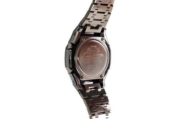 Кастомные часы Casio G-Shock Расплавленный Кристалл Рисованное Пламя, алые, вид сбоку. CasiOAK Custom, кастомные часы Casi...