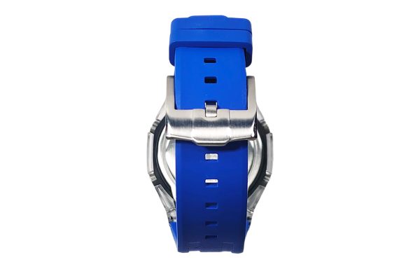 Кастомные часы Casio G-Shock Прозрачная Глубина Лазурного Ритма, лазурные, на руке. CasiOAK Custom, кастомные часы Casio р...