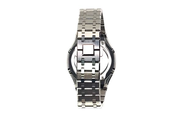 Кастомные часы Casio G-Shock Сине-Фиолетовый Кристалл, алые, вид сбоку. CasiOAK Custom, кастомные часы Casio ручная сборка