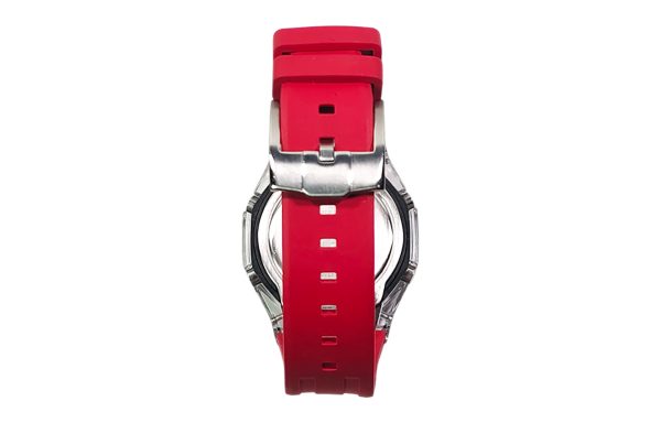 Кастомные часы Casio G-Shock Алая Душа Кристальный Панцирь, стальные, детали циферблата. CasiOAK Custom, кастомные часы Ca...