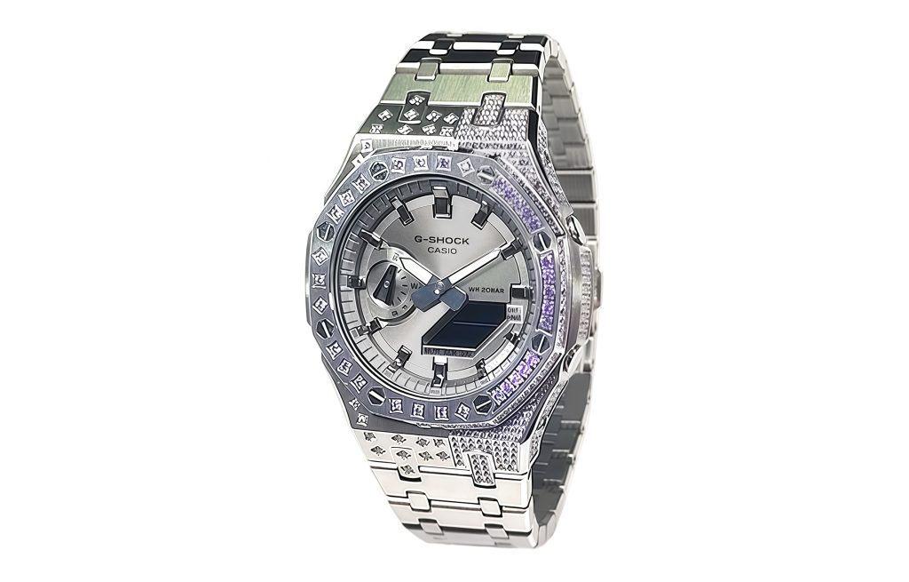 Кастомные часы Casio G-Shock Морозный Блеск Витража. Купить кастом G-Shock CasiOAK Custom, доставка по России