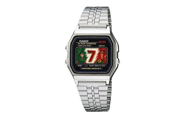 Кастомные часы Casio A159WA — Эксклюзивный дизайн с флагом Португалии и Номер 7 Роналду — фото 5
