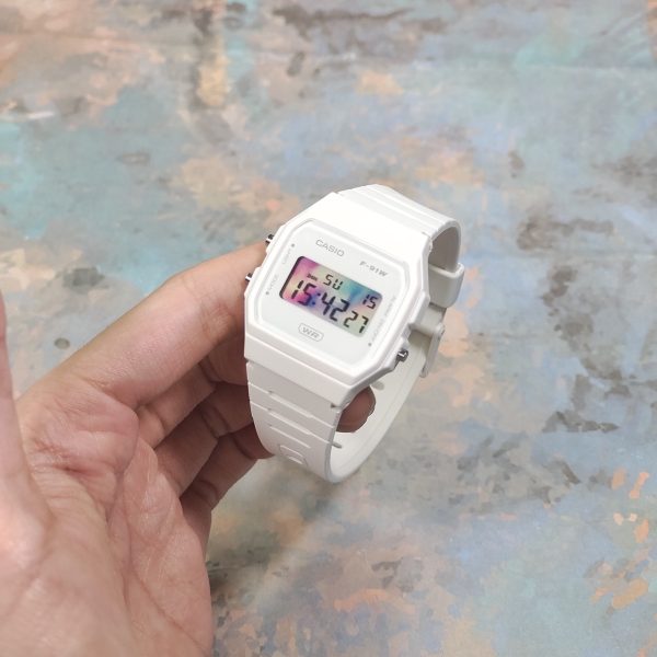 Кастомные часы Casio F-91WB Градиентный Блок — фото 5483