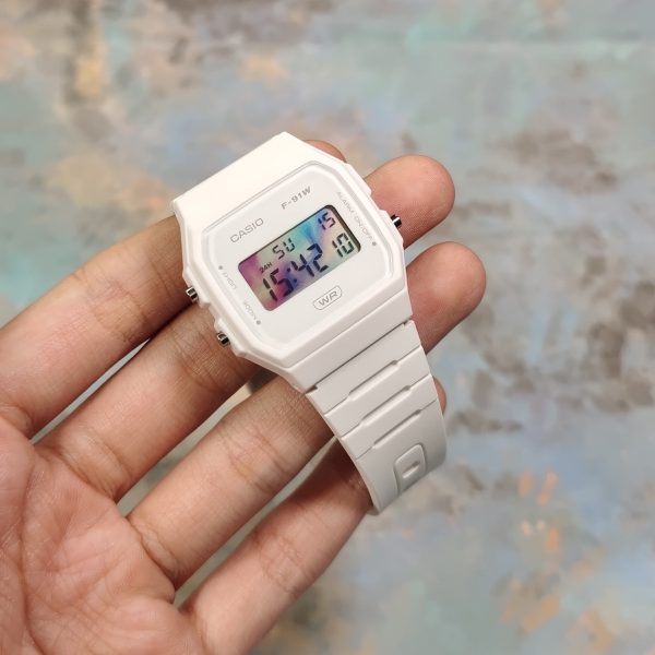 Кастомные часы Casio F-91WB Градиентный Блок — фото 5484