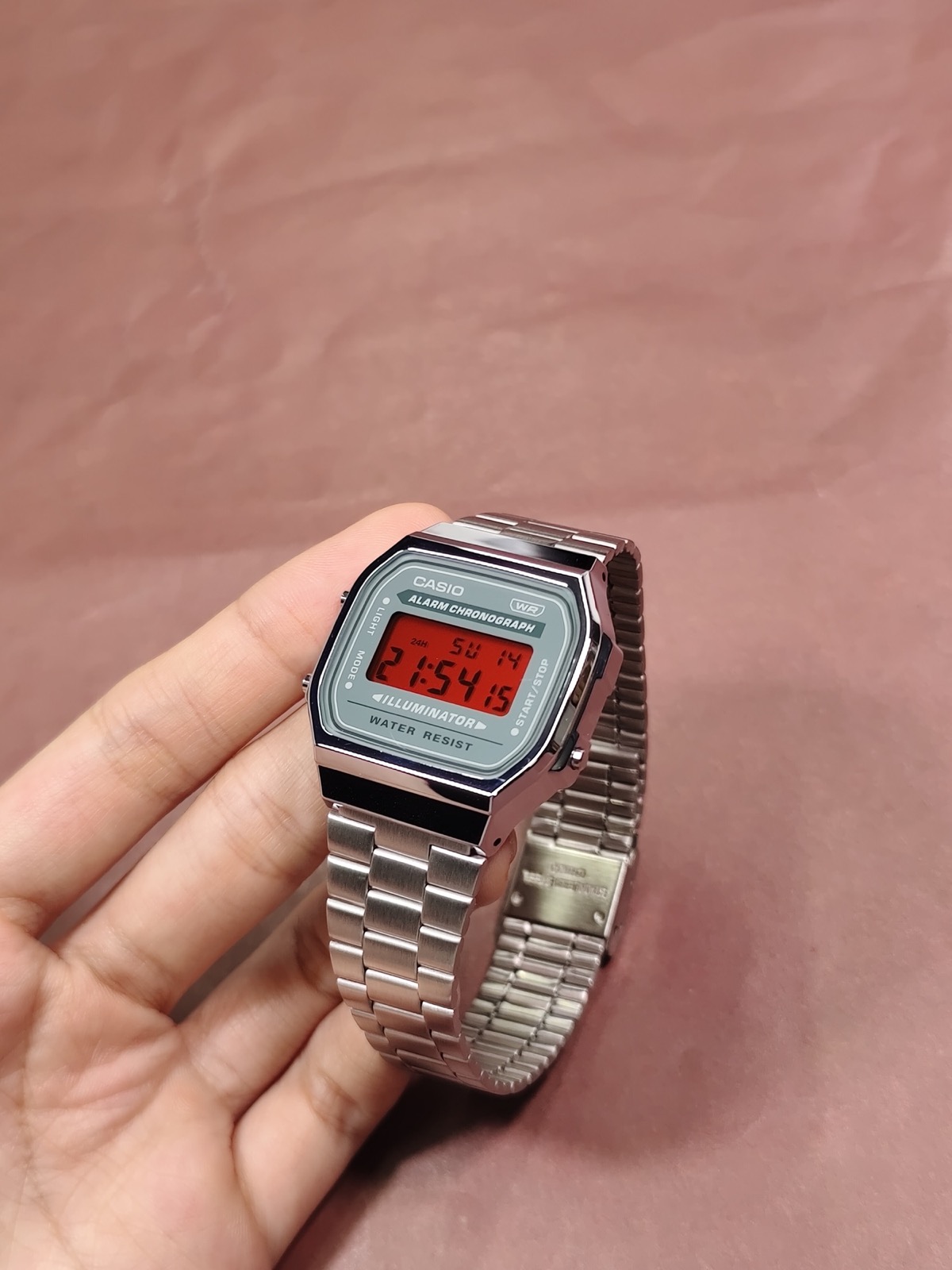 Кастомные часы Casio A168WA Серебряный Мороз — фото 5598