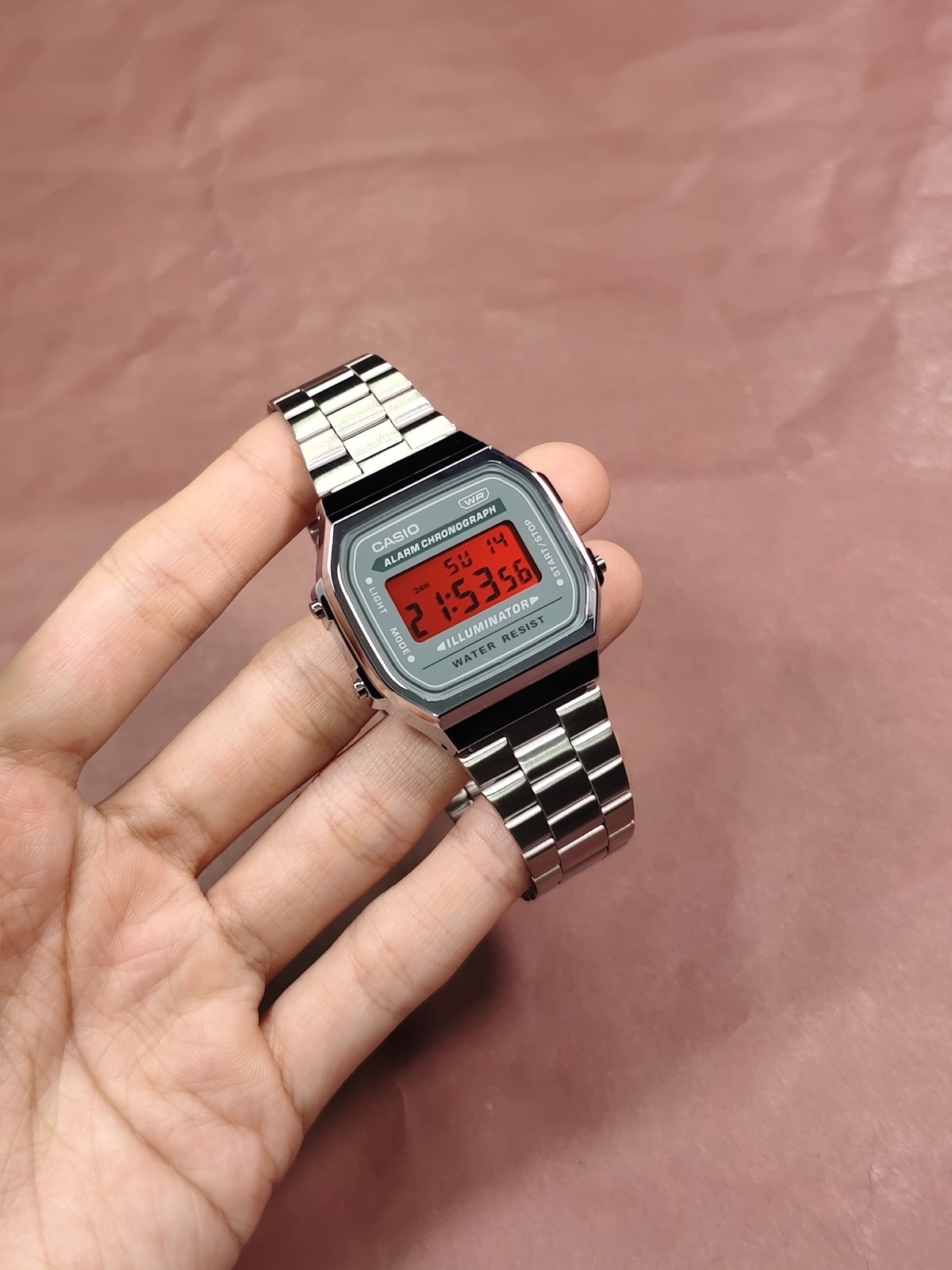 Кастомные часы Casio A168WA Серебряный Мороз — фото 5599
