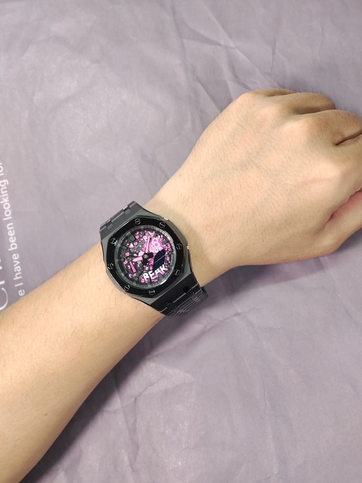 Кастомные часы Casio Dark Crystal Dream — Розовый Мишка — фото 5702