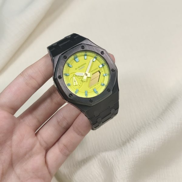 Кастомные часы Casio Ink Steel Prism — Жёлтый — фото 5676