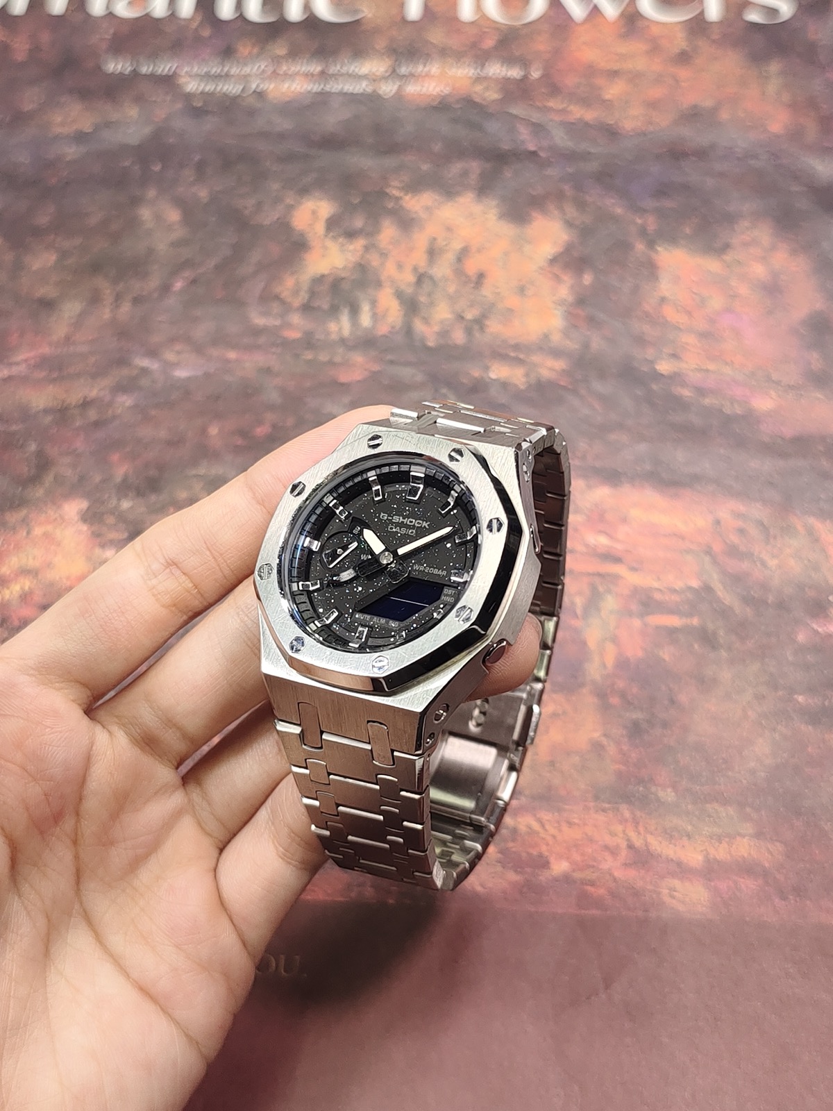 Кастомные часы Casio Spacetime Silver — Чёрнила — фото 5650