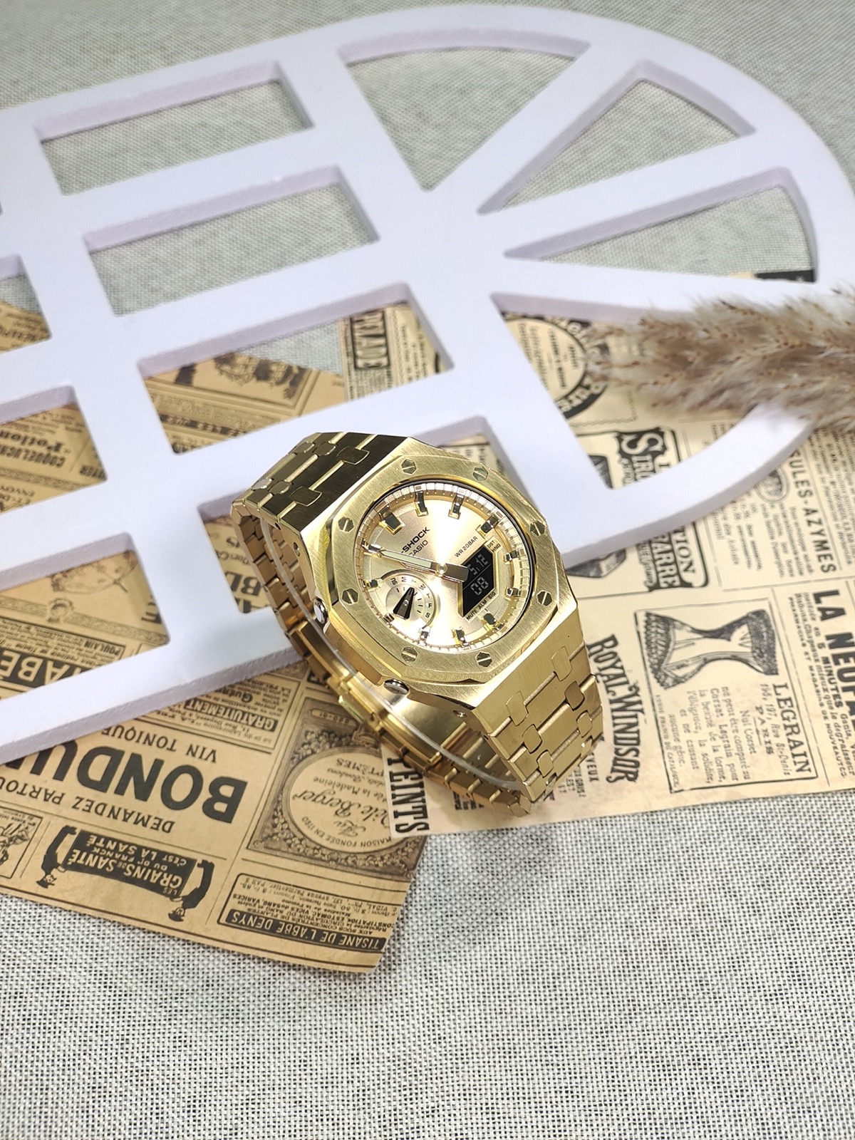 CASIOAK CASIO GB-1A MOD Золотое Сияние Custom Watch — фото 3