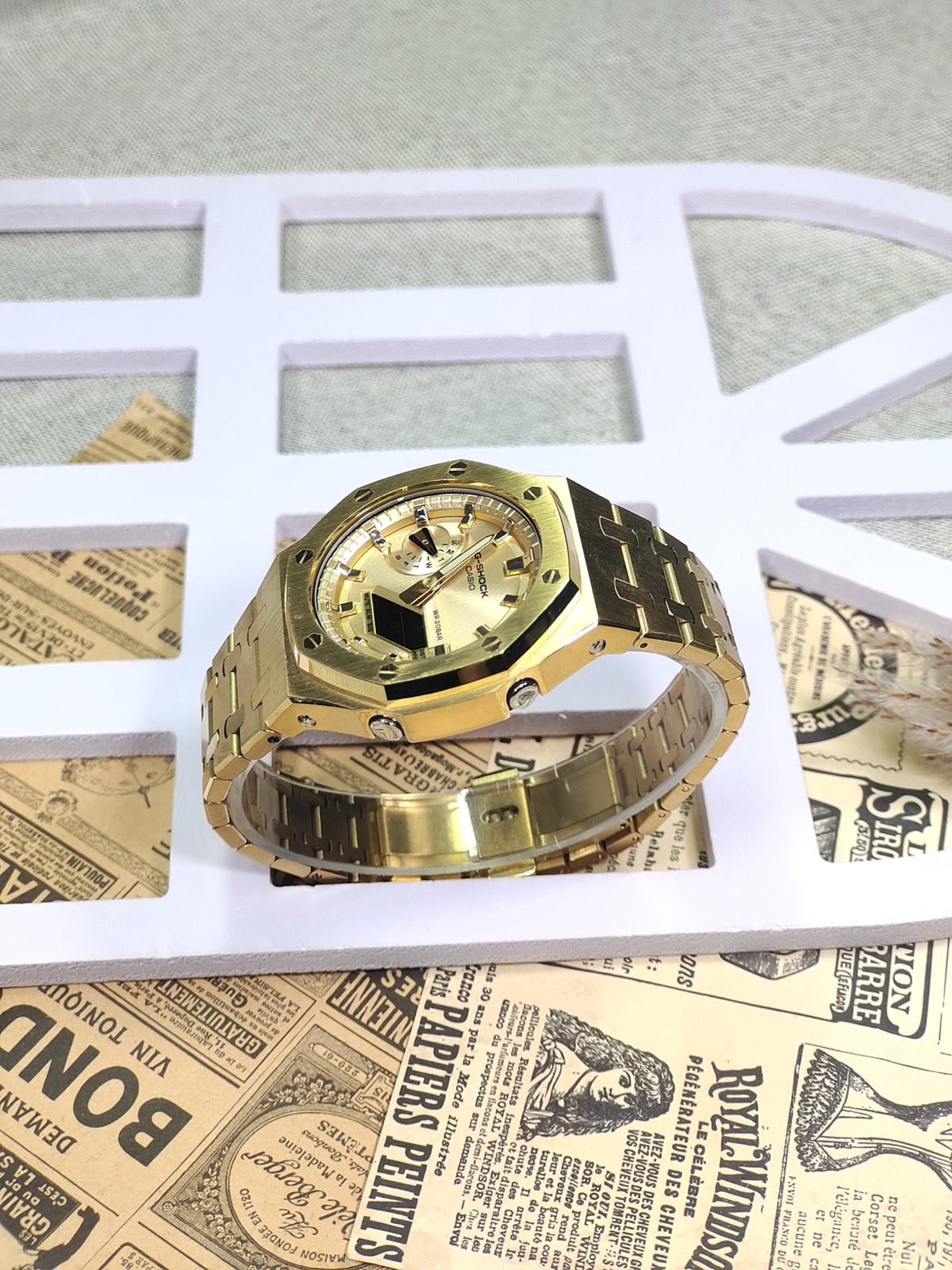 CASIOAK CASIO GB-1A MOD Золотое Сияние Custom Watch — фото 4