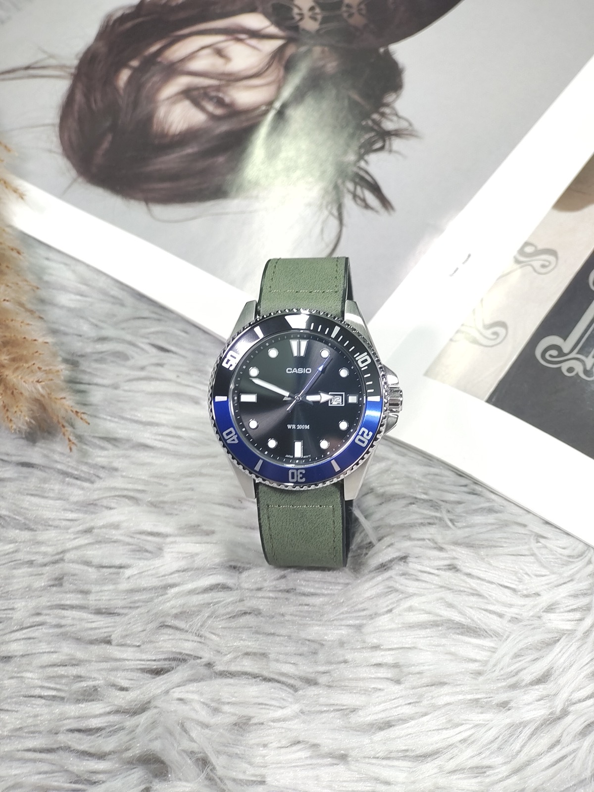 CASIOAK CASIO MDV-107D MOD Лазурная Грань Custom Watch — фото 1