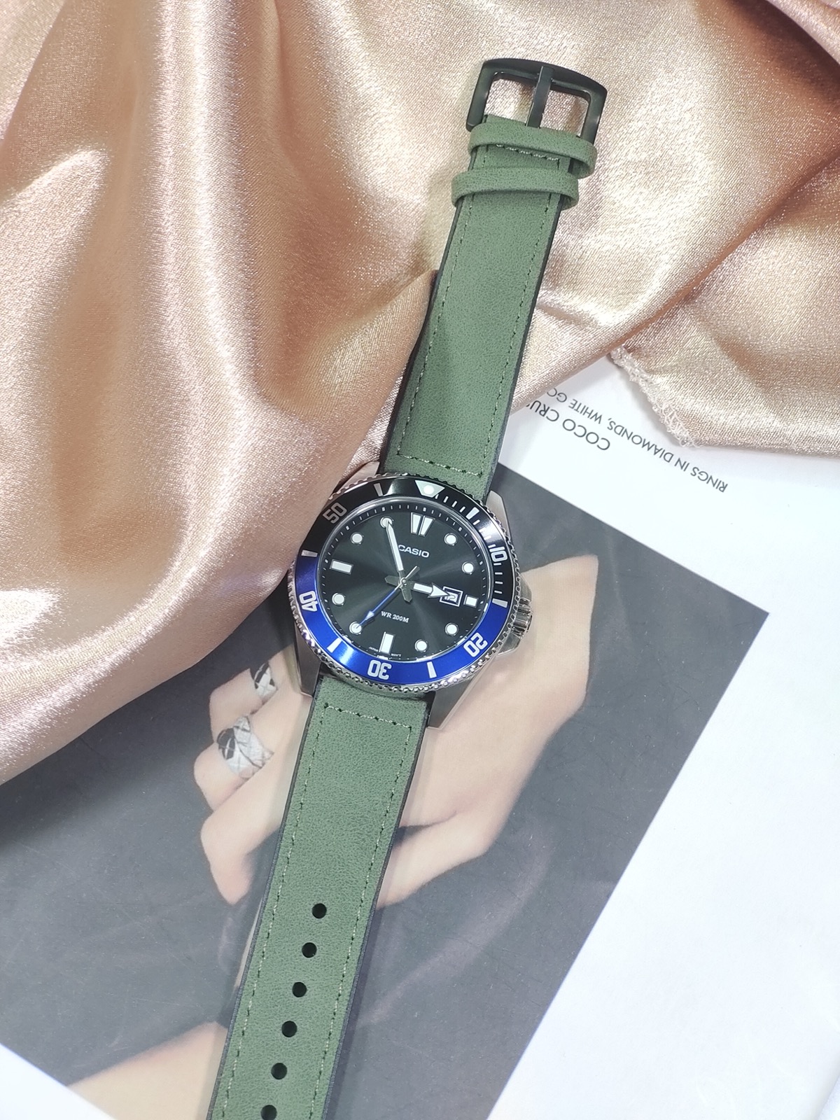 CASIOAK CASIO MDV-107D MOD Лазурная Грань Custom Watch — фото 3